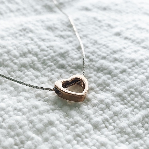 925 Sterling Silver Heart Necklace Dyadema Italy - Picture 14 of 15